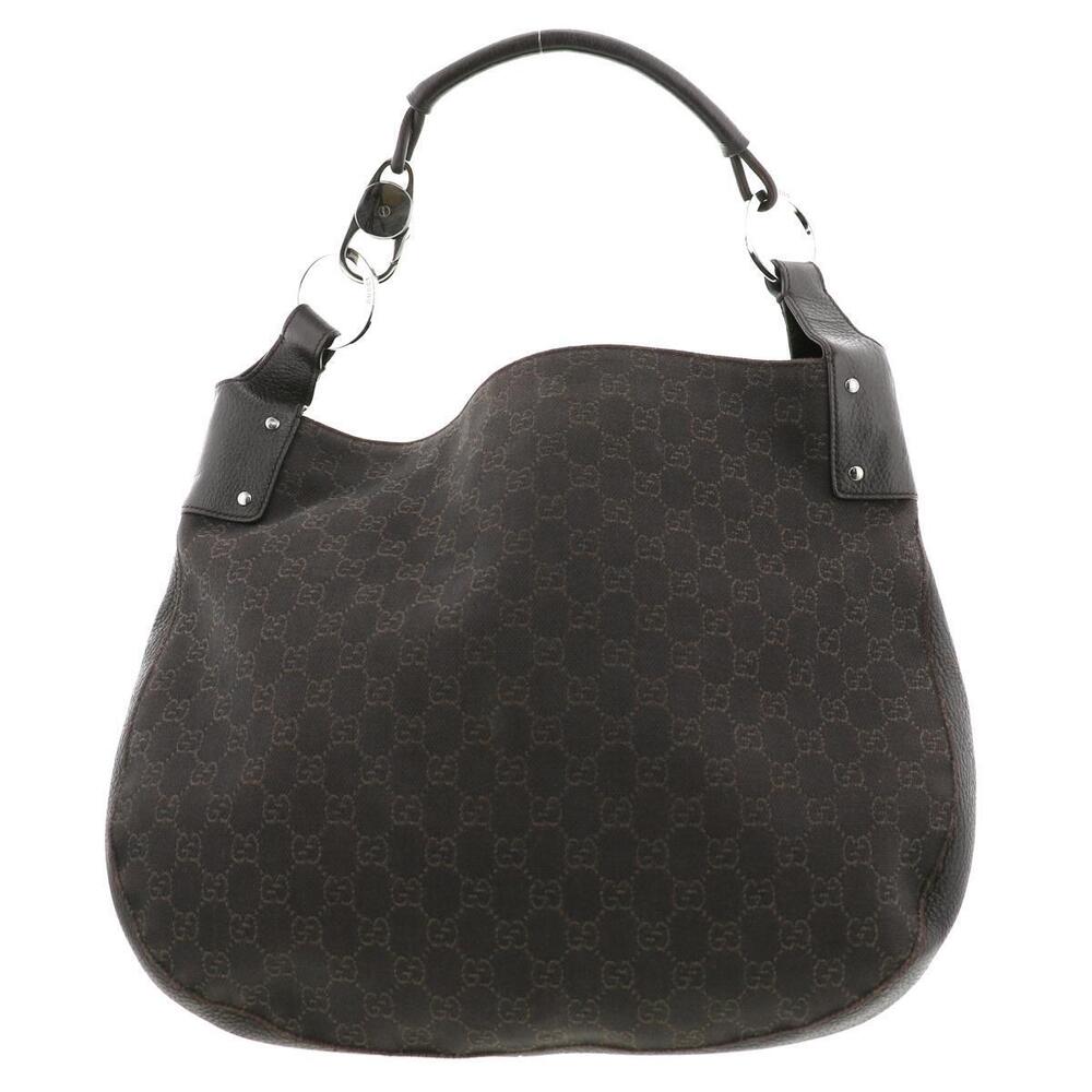 Gucci GG denim hobo bag brown leather Messenger All Brown